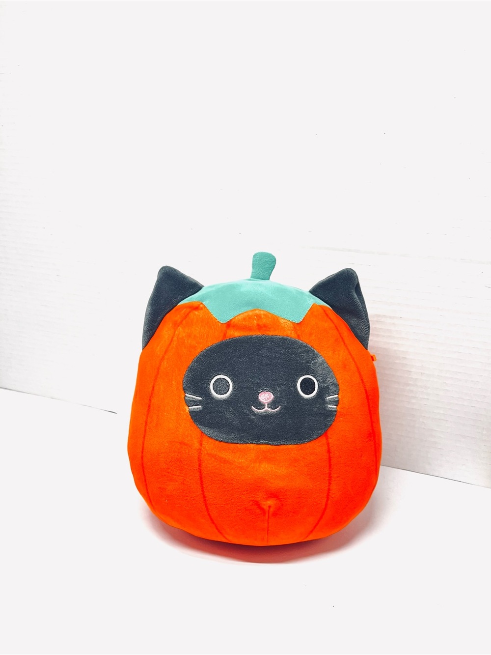 Plush Cat Halloween Pumpkin Cat Squishmallow- Orange and Black